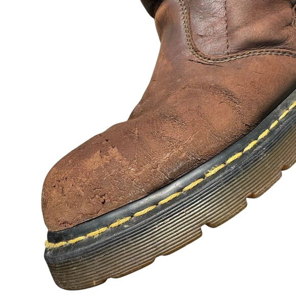 Dr Martens Icon Steel Toe Work Boots Brown Leather M9 L10 Industrial Anti Static - Picture 15 of 16